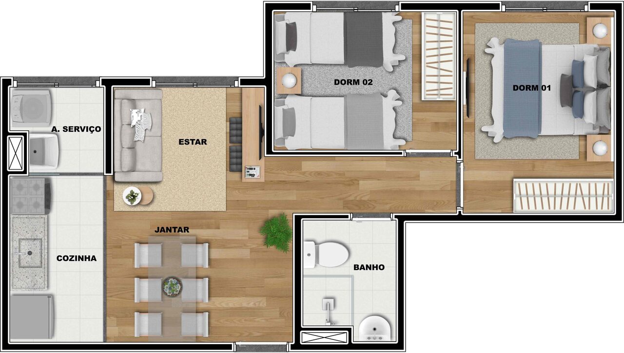 Apartamento à venda com 41m², 2 quartos com vaga - 19