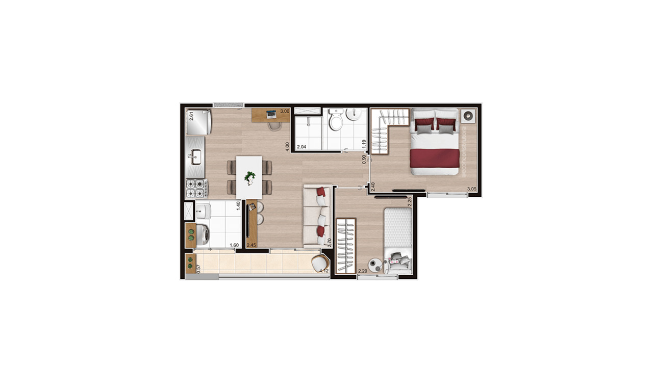 Apartamento à venda com 37m², 2 quartos sem vaga - 21