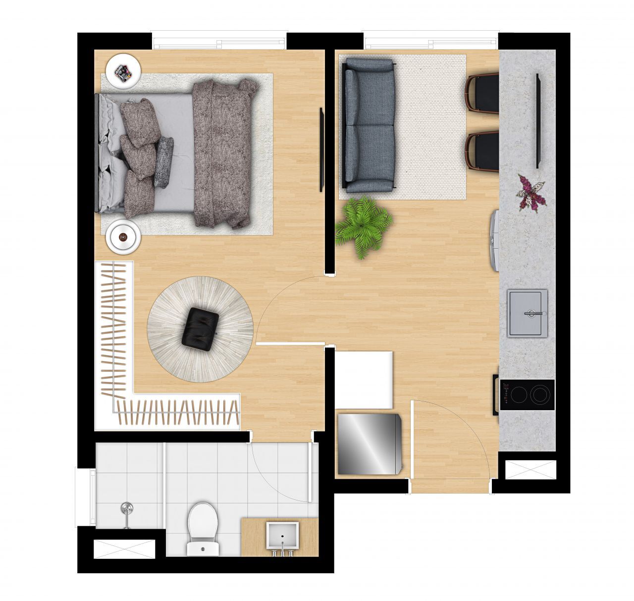 Apartamento à venda com 24m², 1 quarto sem vaga - 12
