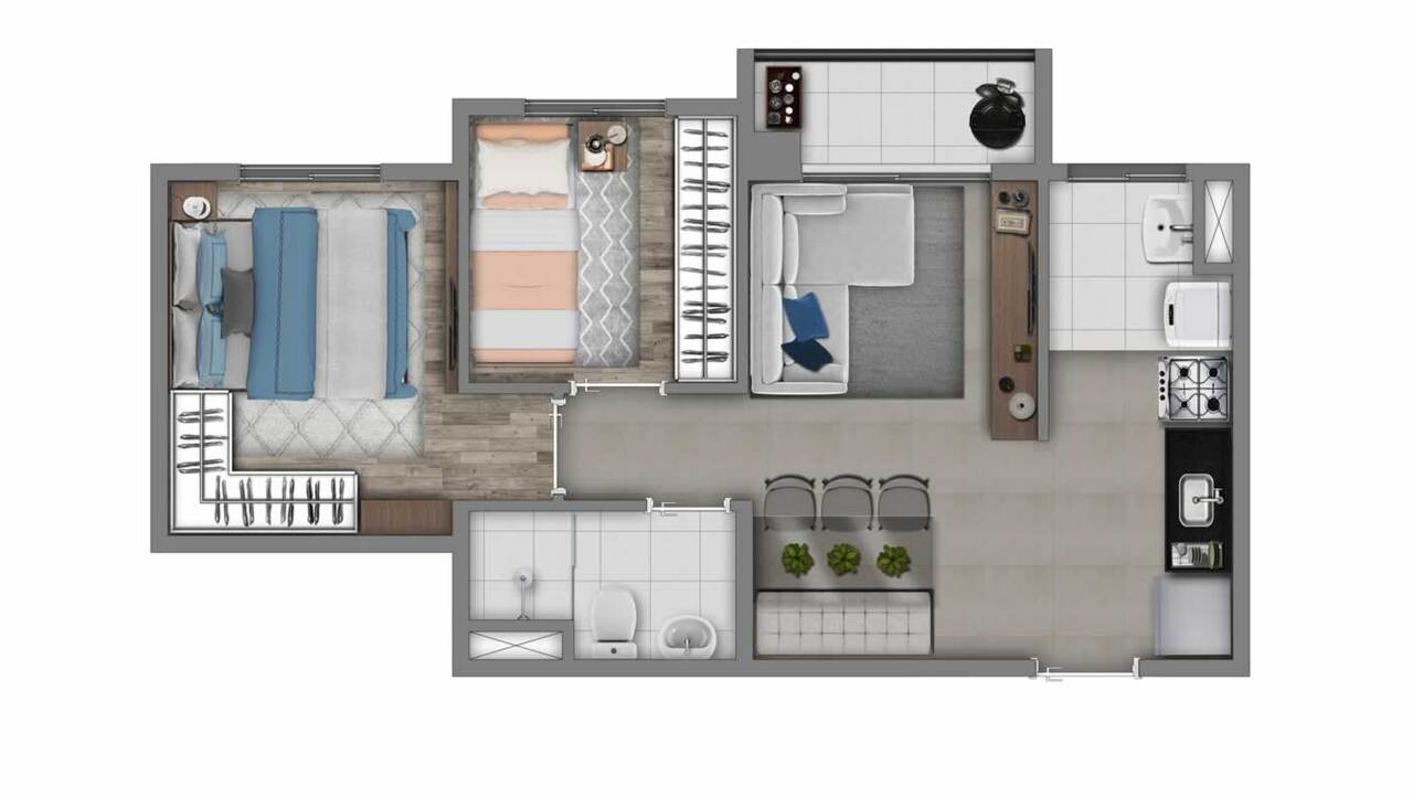 Apartamento à venda com 41m², 2 quartos com vaga - 18