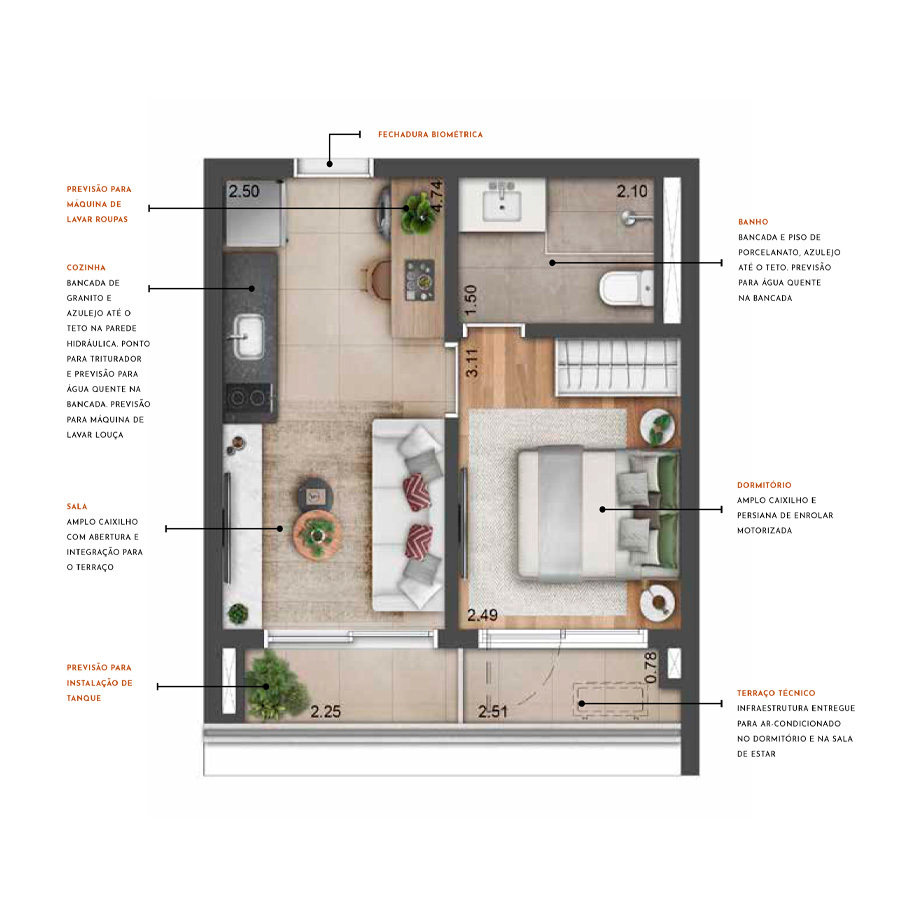 Apartamento à venda com 33m², 1 quarto sem vaga - 21