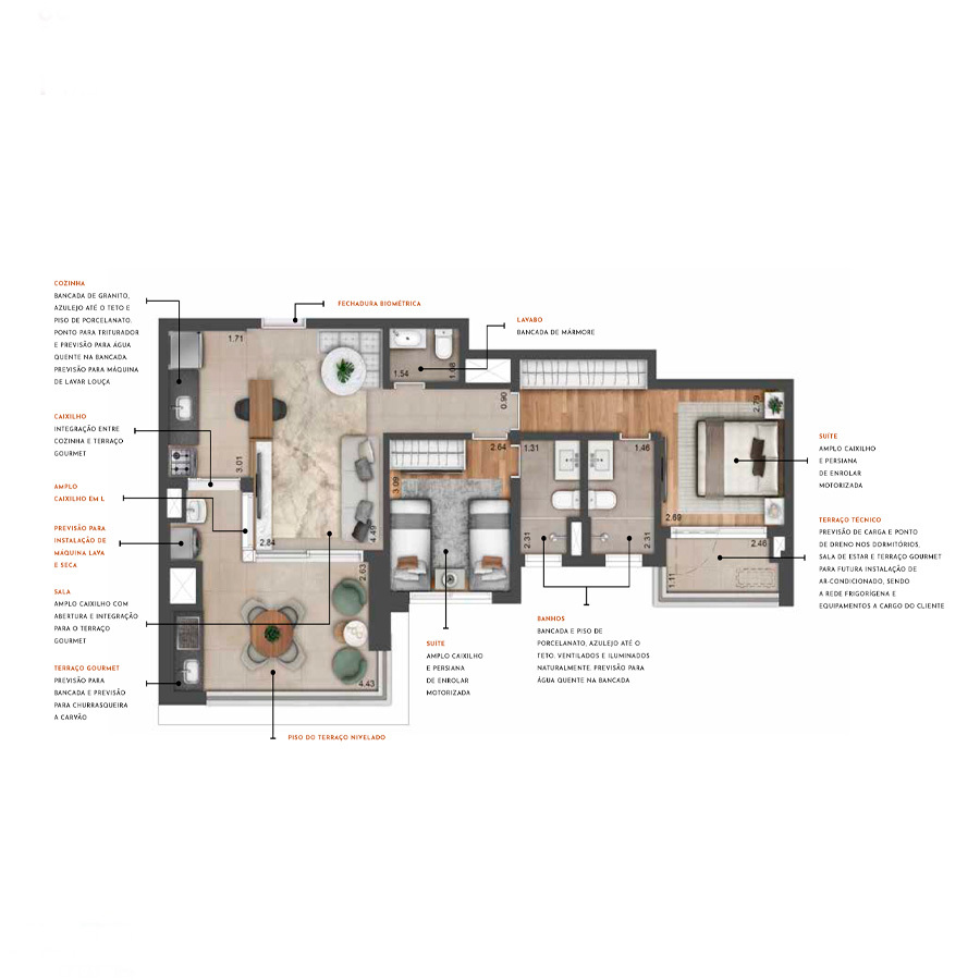 Apartamento à venda com 82m², 2 quartos com vaga - 21
