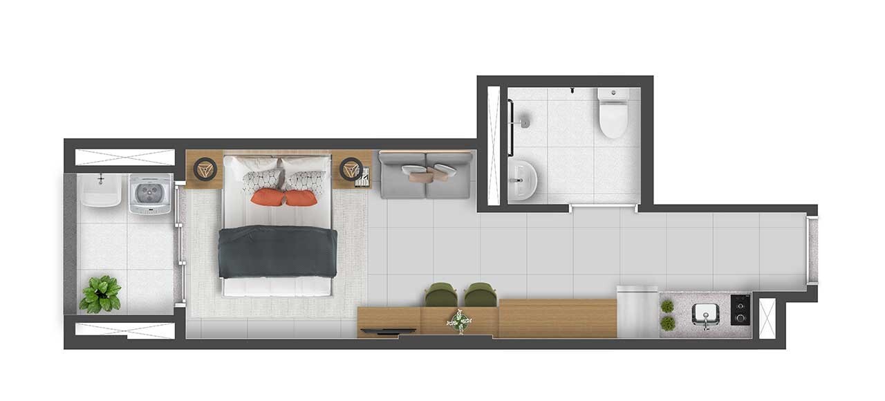 Studio à venda com 23m², 0 quartos sem vaga - 17
