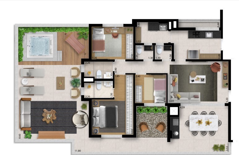 Apartamento à venda com 156m², 3 quartos com vaga - 18