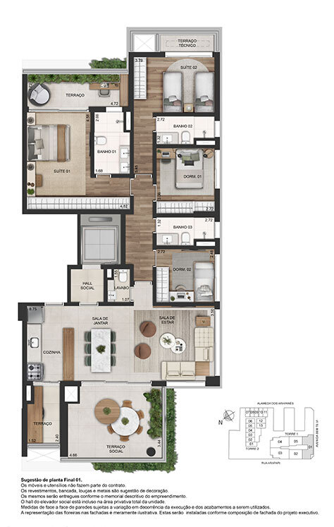 Apartamento à venda com 148m², 4 quartos com vaga - 32