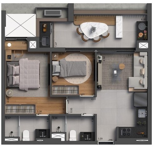 Apartamento à venda com 59m², 2 quartos com vaga - 30