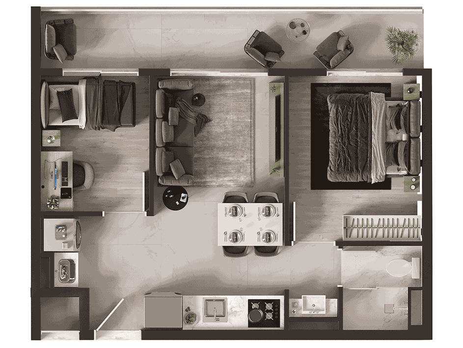 Apartamento à venda com 40m², 2 quartos sem vaga - 19