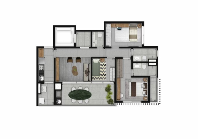 Apartamento à venda com 91m², 3 quartos com vaga - 23