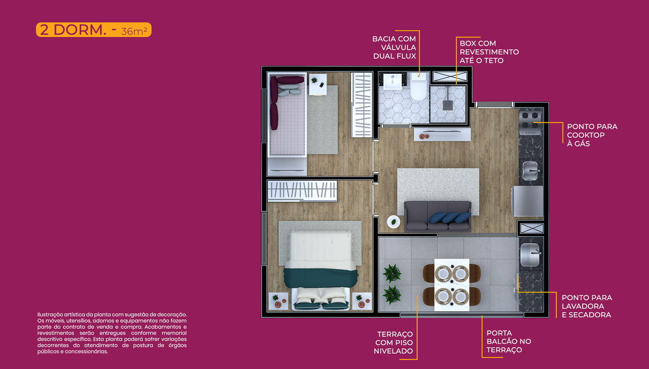Apartamento à venda com 36m², 2 quartos sem vaga - 19