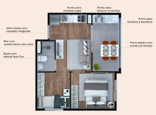 Apartamento à venda com 36m², 2 quartos sem vaga - 17