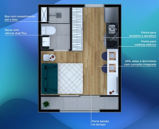 Studio à venda com 18m², 0 quartos sem vaga - 23