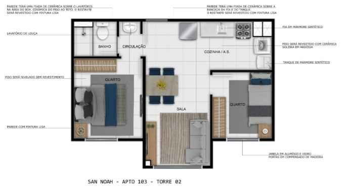 Apartamento à venda com 34m², 2 quartos sem vaga - 16