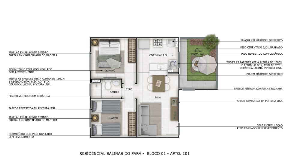 Apartamento à venda com 45m², 2 quartos com vaga - 16