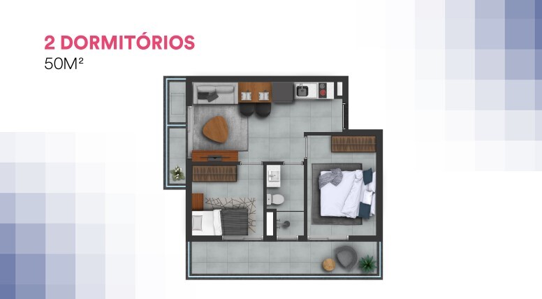 Apartamento à venda com 50m², 2 quartos sem vaga - 12
