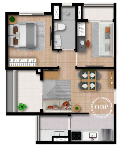 Apartamento à venda com 42m², 2 quartos sem vaga - 14