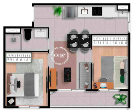 Apartamento à venda com 43m², 2 quartos sem vaga - 22