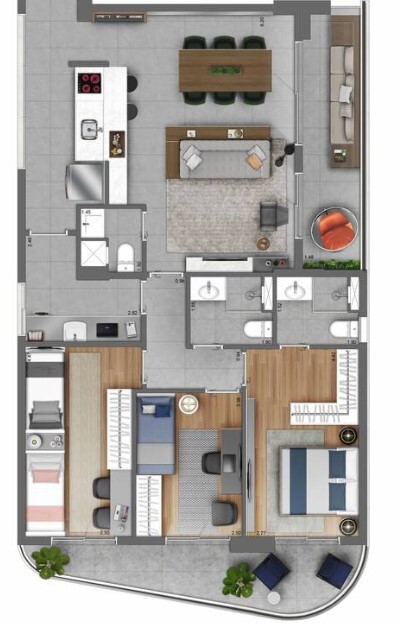 Apartamento à venda com 117m², 3 quartos com vaga - 20