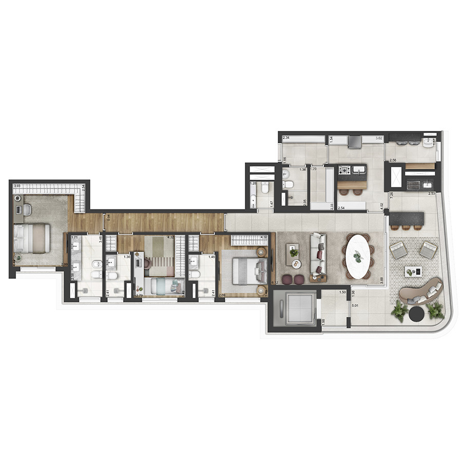 Apartamento à venda com 175m², 3 quartos com vaga - 24