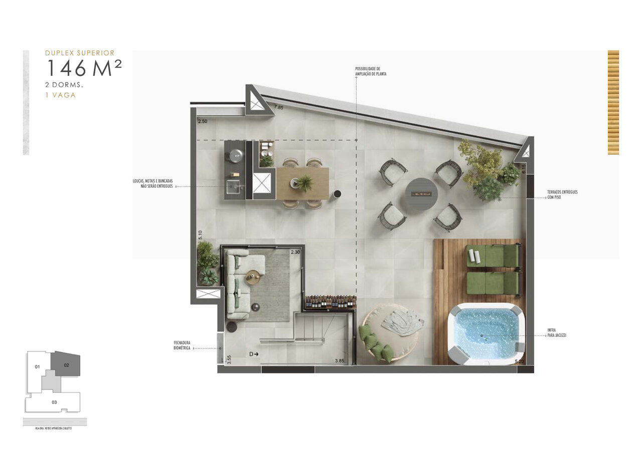Apartamento à venda com 146m², 2 quartos com vaga - 20