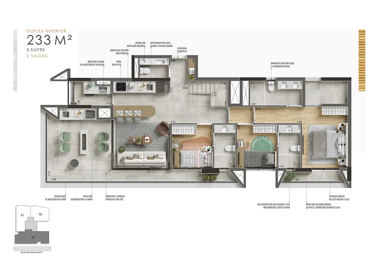 Apartamento à venda com 233m², 3 quartos com vaga - 21