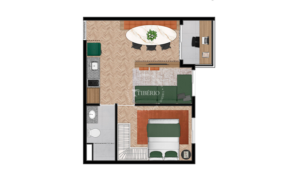Apartamento à venda com 35m², 1 quarto sem vaga - 32