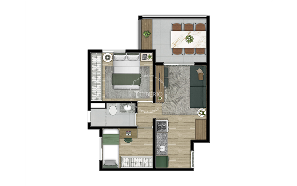 Apartamento à venda com 41m², 2 quartos sem vaga - 32