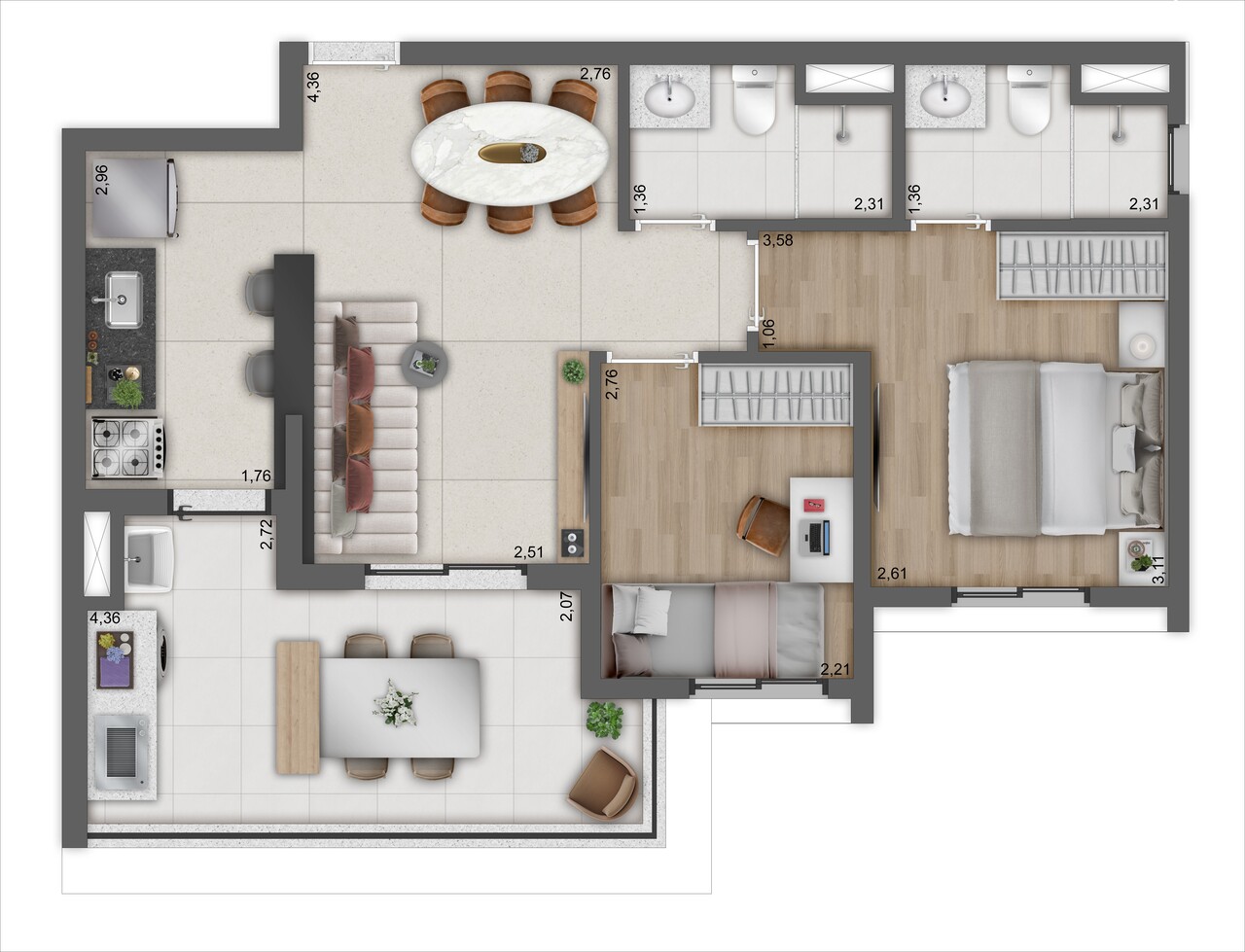 Apartamento à venda com 58m², 2 quartos com vaga - 18
