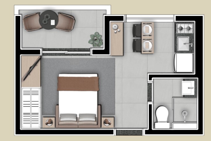 Studio à venda com 23m², 0 quartos sem vaga - 16