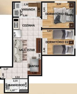 Apartamento à venda com 42m², 2 quartos com vaga - 16