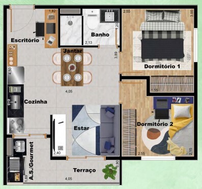 Apartamento à venda com 44m², 2 quartos sem vaga - 27