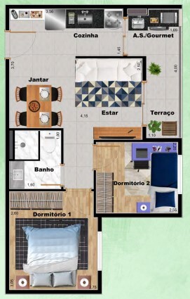 Apartamento à venda com 44m², 2 quartos sem vaga - 28