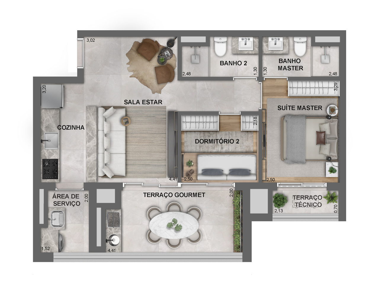 Apartamento à venda com 70m², 2 quartos com vaga - 23
