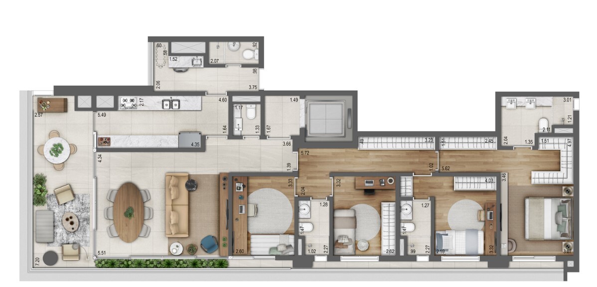 Apartamento à venda com 165m², 3 quartos com vaga - 30