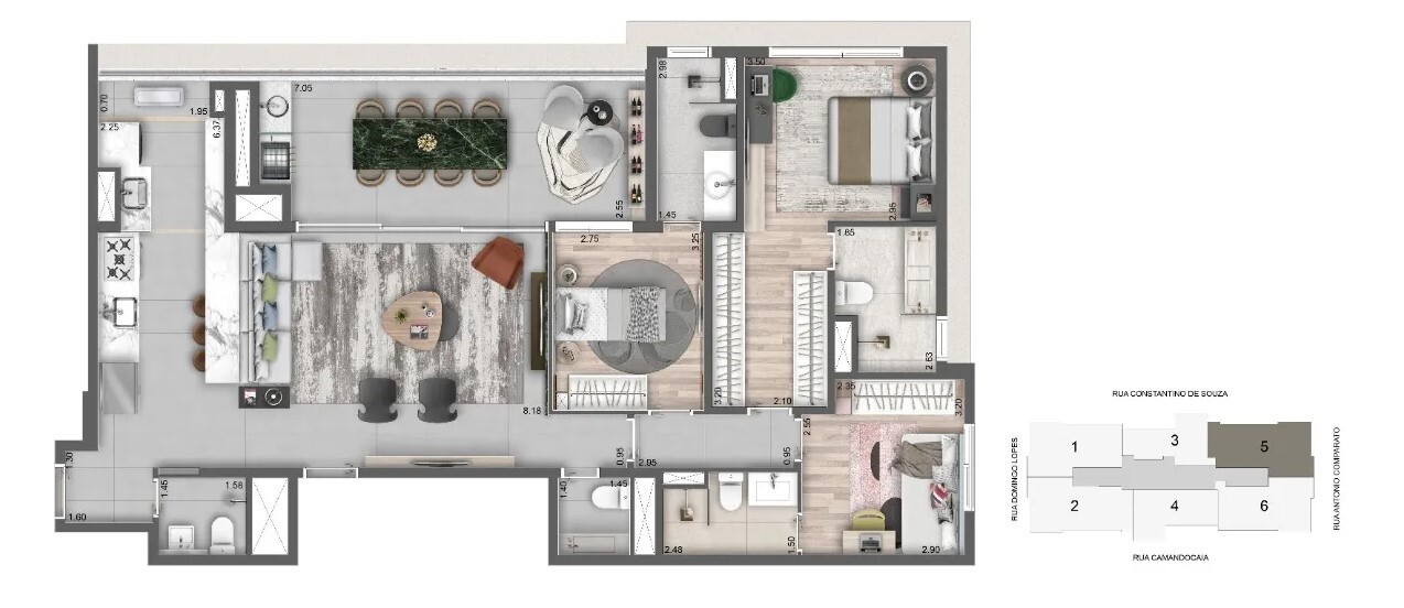 Apartamento à venda com 135m², 3 quartos com vaga - 18