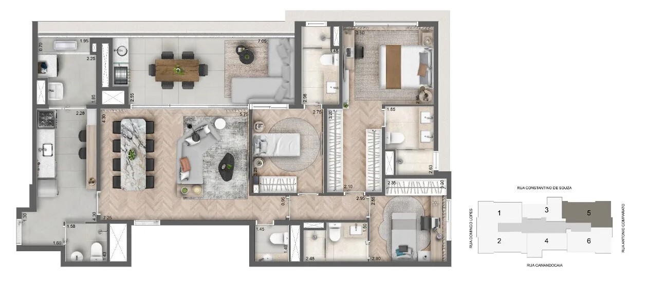 Apartamento à venda com 135m², 3 quartos com vaga - 19