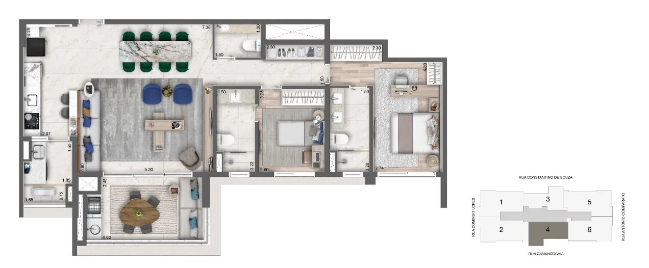 Apartamento à venda com 113m², 2 quartos com vaga - 18