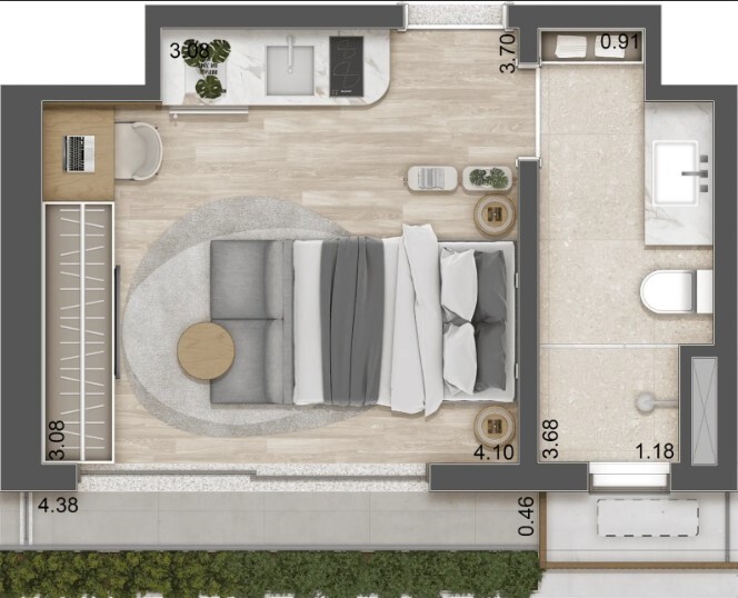 Studio à venda com 26m², 0 quartos sem vaga - 18