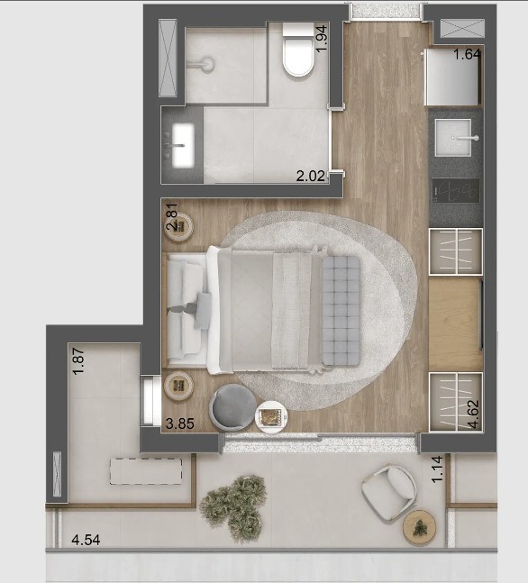 Studio à venda com 30m², 0 quartos sem vaga - 18