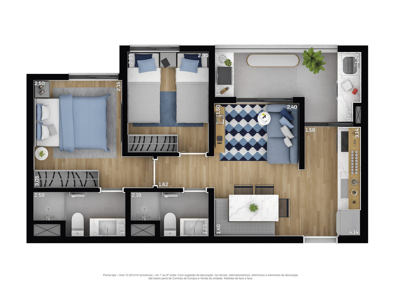 Apartamento à venda com 50m², 2 quartos com vaga - 13