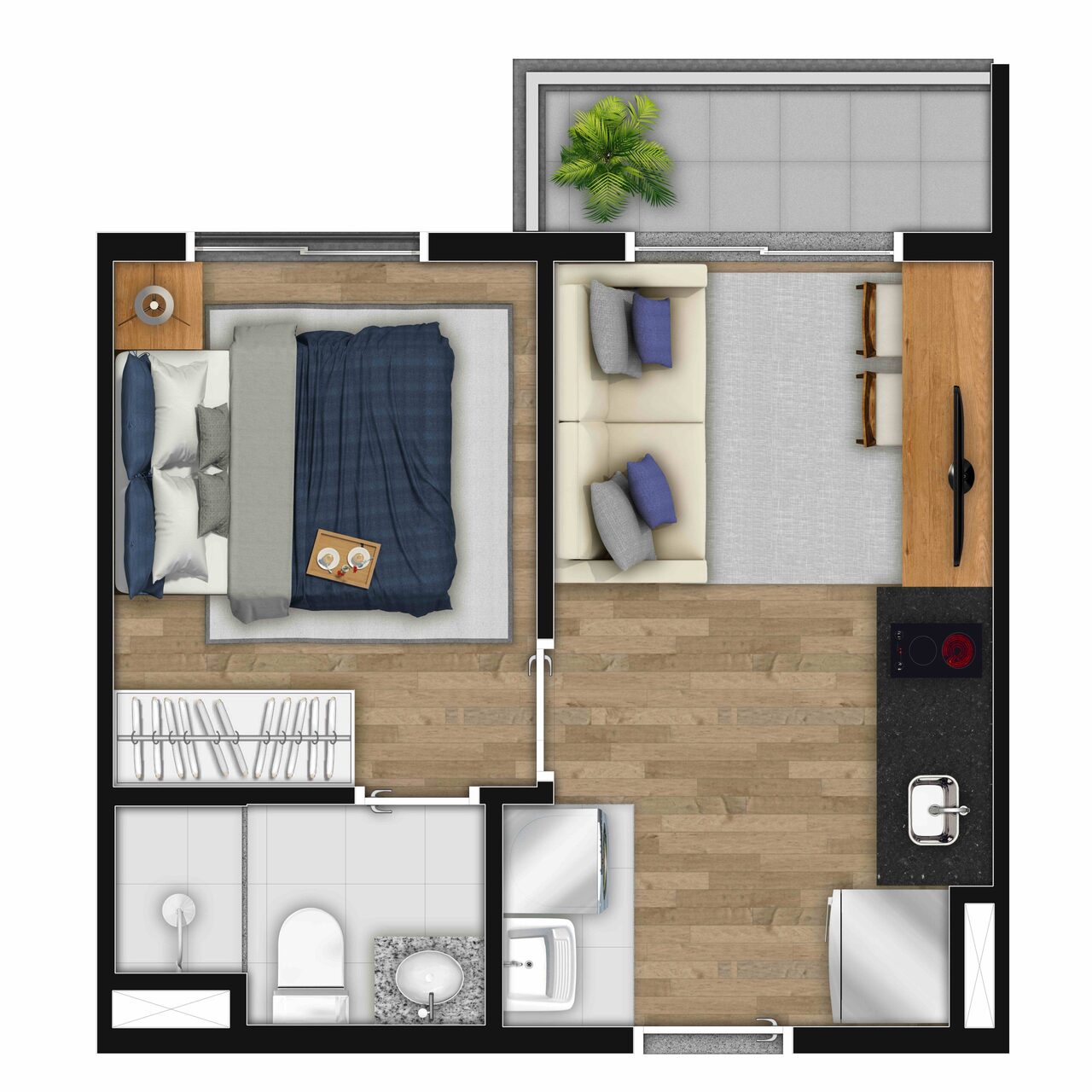 Apartamento à venda com 27m², 1 quarto sem vaga - 20