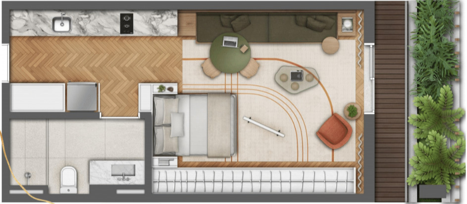 Studio à venda com 23m², 0 quartos sem vaga - 16