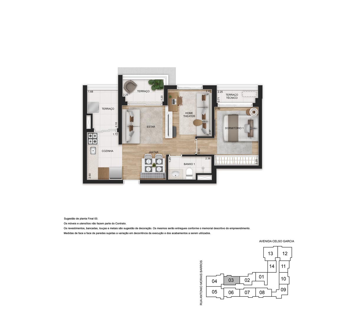 Apartamento à venda com 53m², 2 quartos com vaga - 23