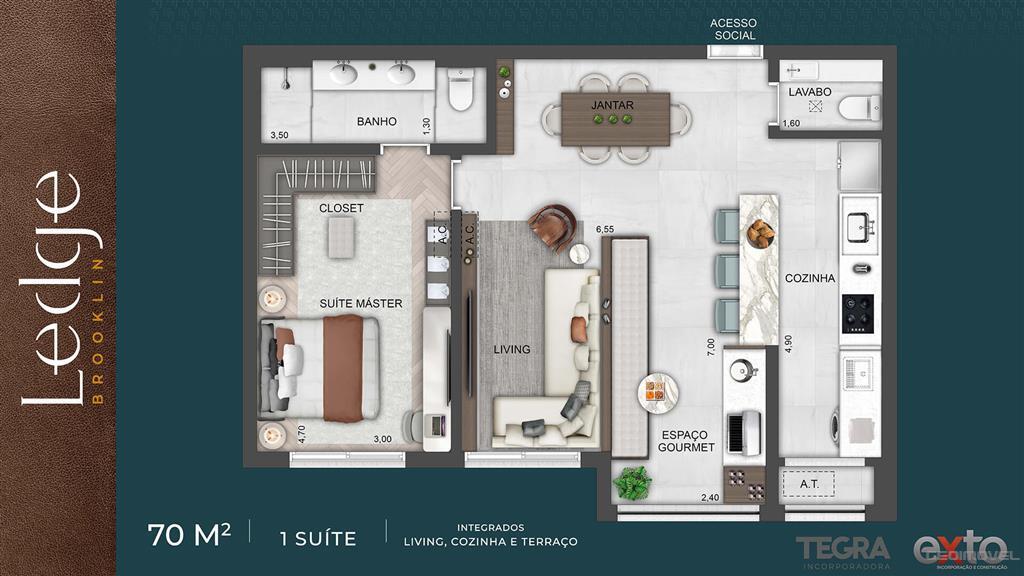 Apartamento à venda com 70m², 2 quartos com vaga - 24