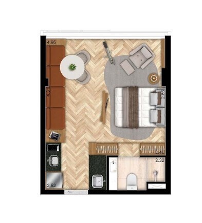 Studio à venda com 36m², 0 quartos com vaga - 22