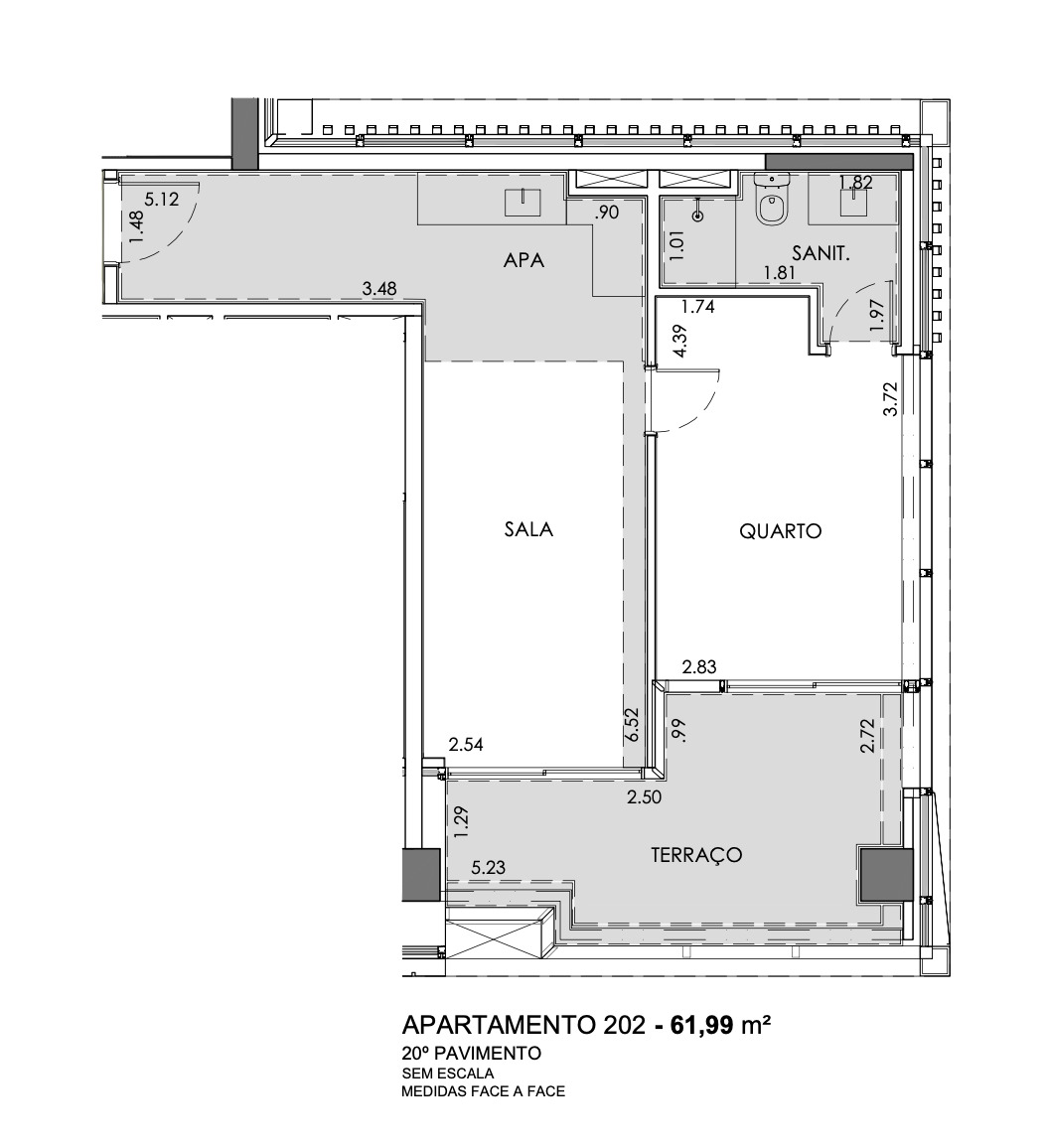 Apartamento à venda com 61m², 1 quarto com vaga - 18