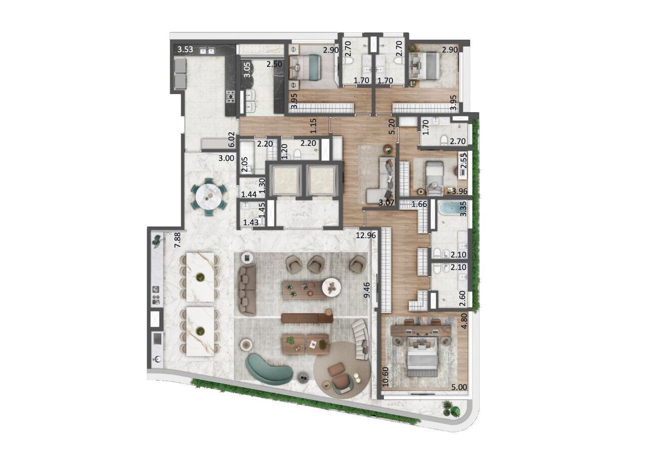 Apartamento à venda com 359m², 4 quartos com vaga - 26