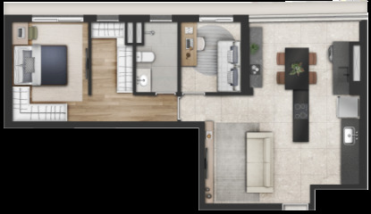 Apartamento à venda com 60m², 2 quartos sem vaga - 36