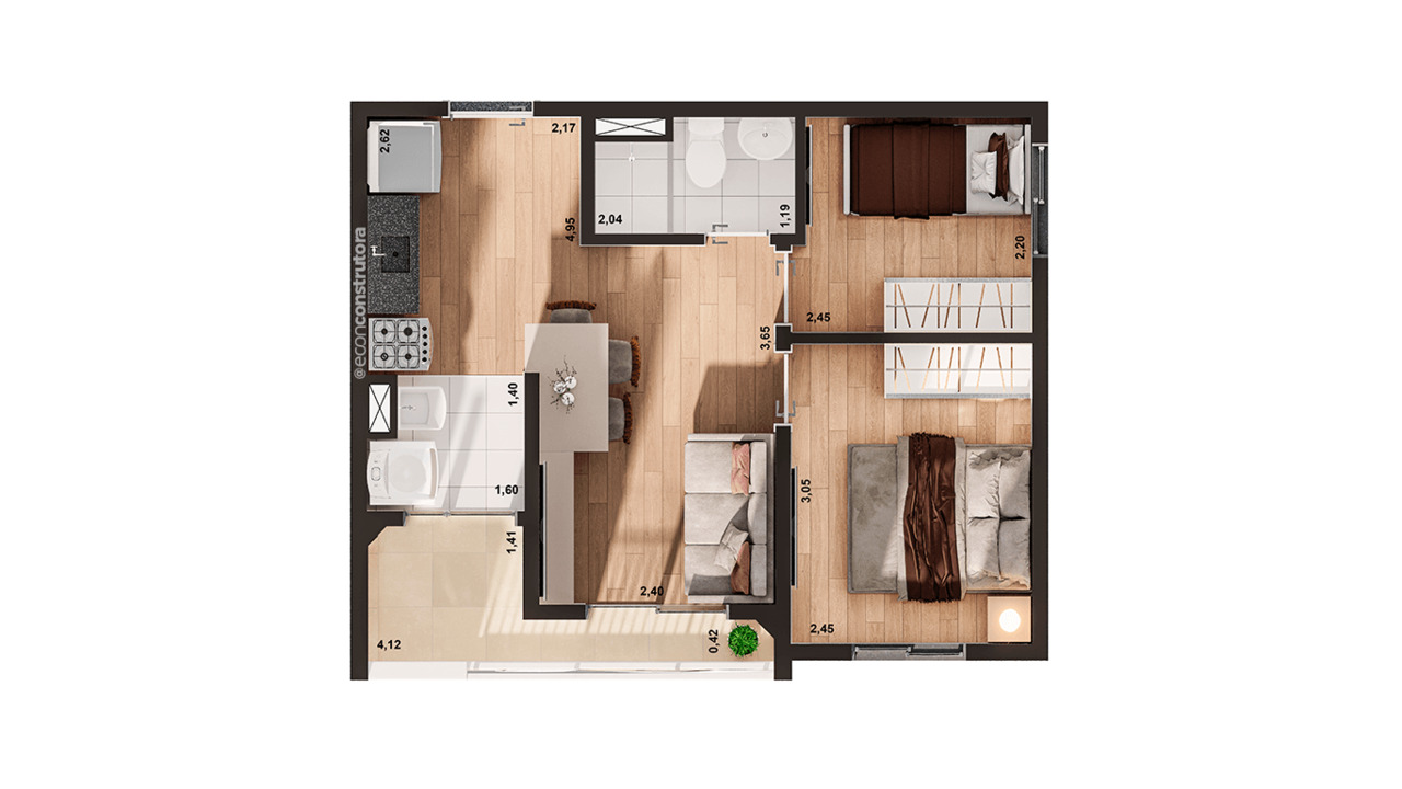 Apartamento à venda com 38m², 2 quartos com vaga - 18
