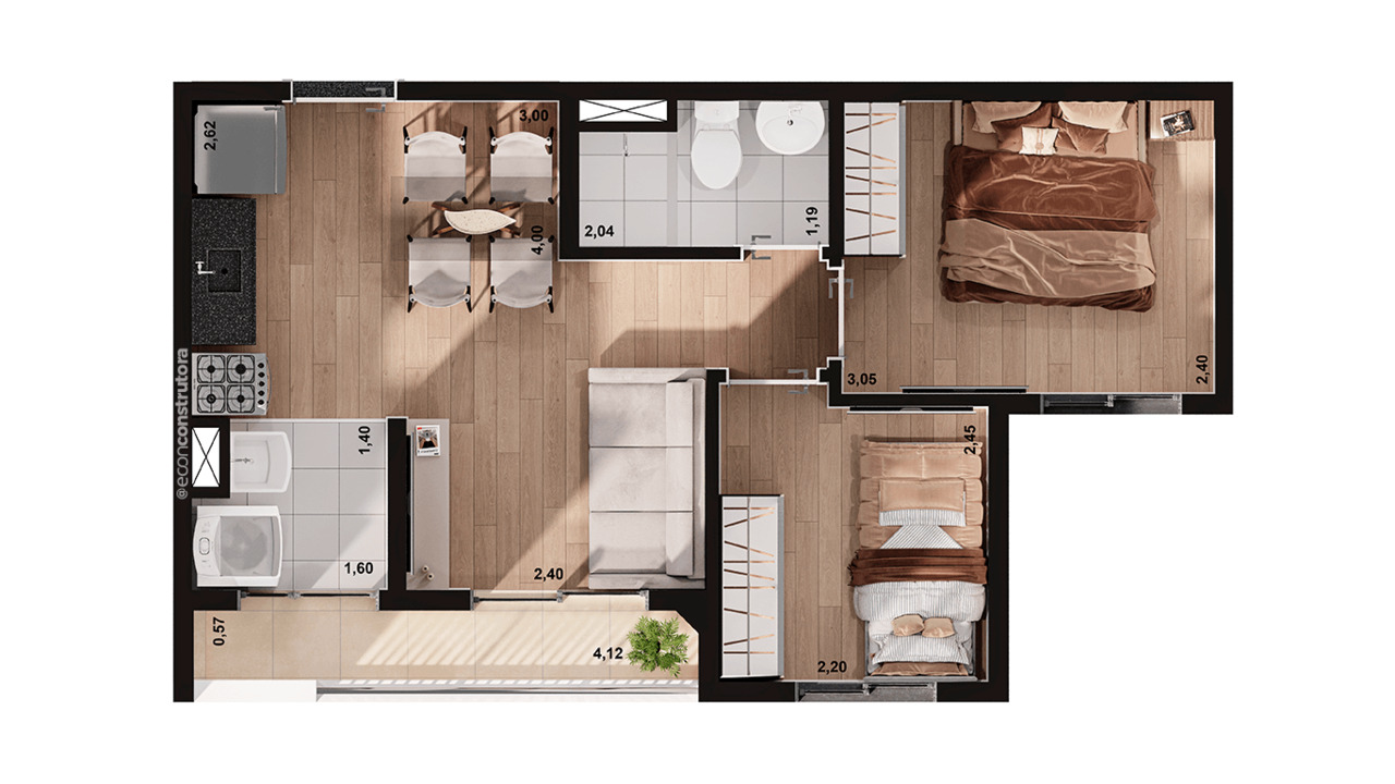 Apartamento à venda com 38m², 2 quartos sem vaga - 18