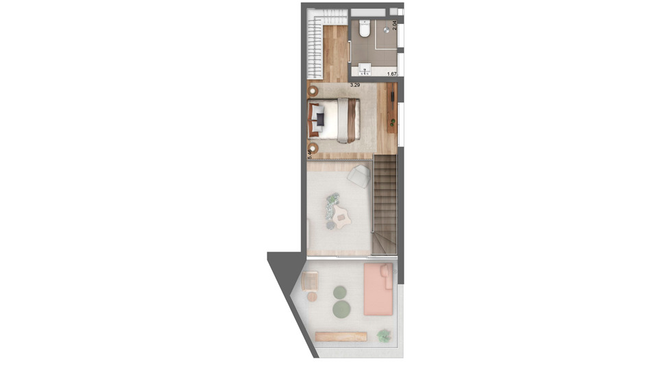 Apartamento à venda com 79m², 1 quarto com vaga - 20